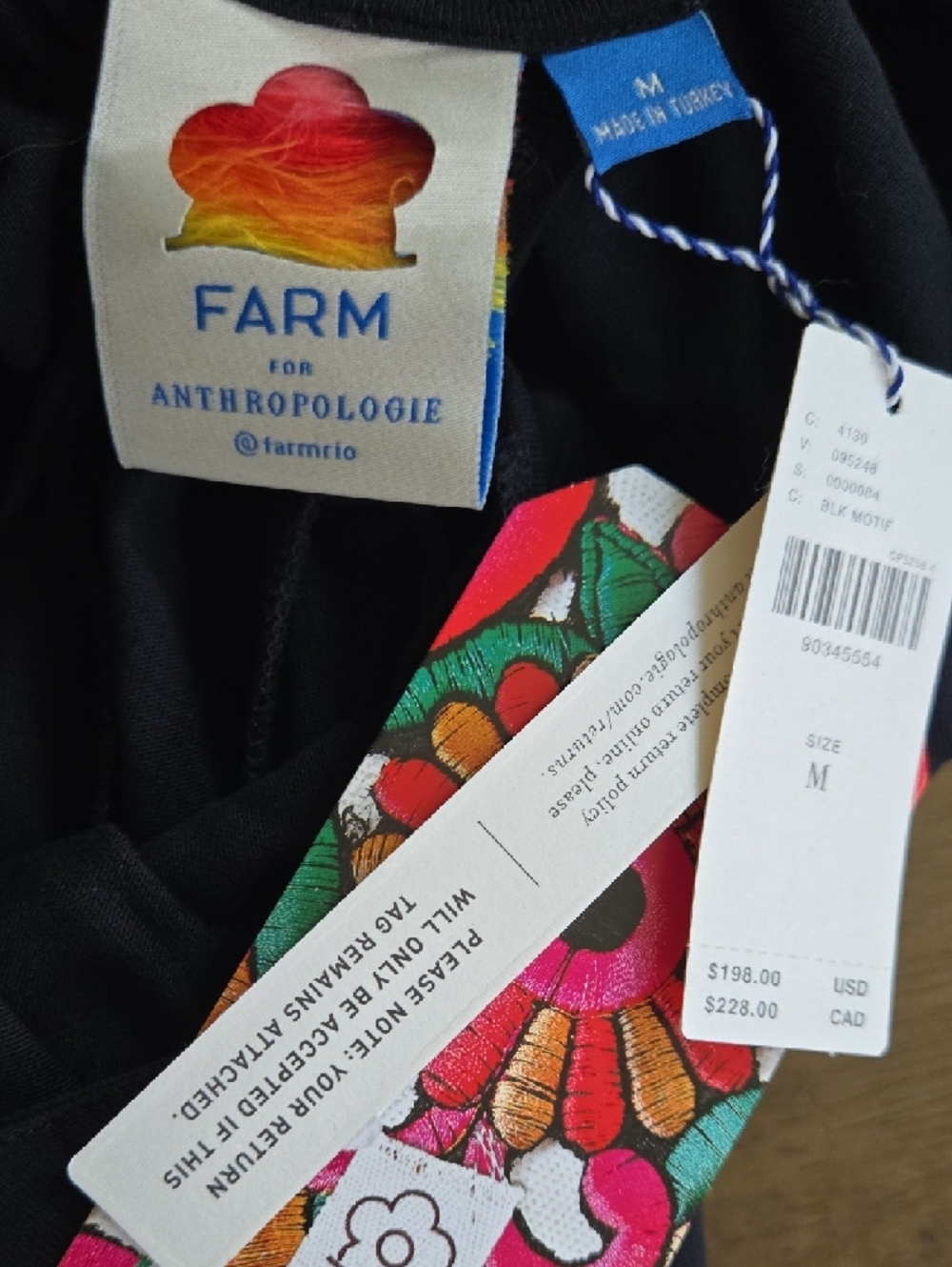 FARM Rio Black Maxi Dress Size M Nwt - Picture 4 of 6